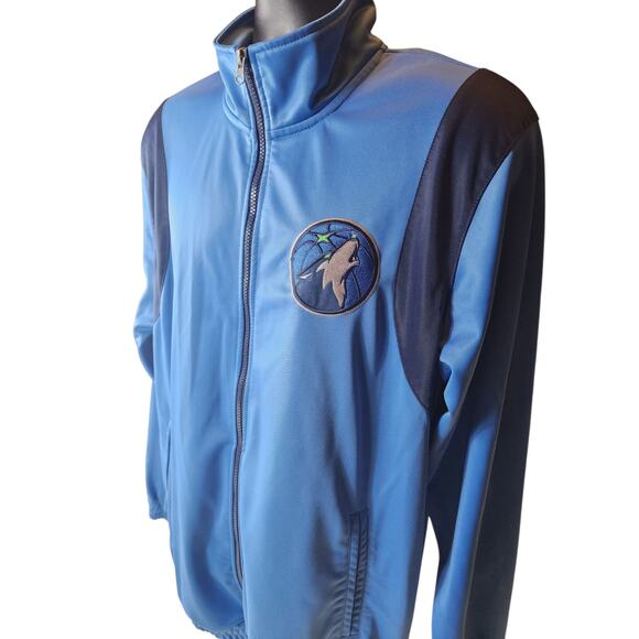 NBA Minnesota Timberwolves G-III Sports by Carl Banks Large Zip Track Jacket - Picture 15 of 16